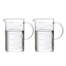 카페클럽 바리스타 내열유리 계량컵 350ml, 혼합색상, 2개