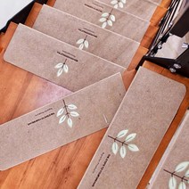 시온넷 계단 논슬립 미끄럼방지패드, 5개, 야광 리프 베이지