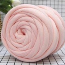 자이언트 빅얀 왕모찌 패브릭 얀 굵은 털실 1kg, 살구