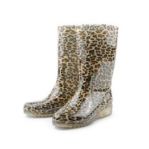 보생 K투명 여성 장화, 호피, 255
