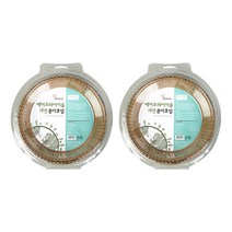 쿠킹플러스 에어프라이어용 자연 종이호일 17cm 100p, 2개