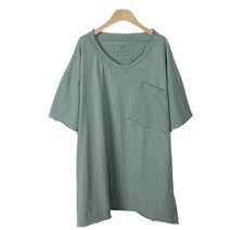 도니므 여성용 구제 브이넥 티셔츠 T6484K13