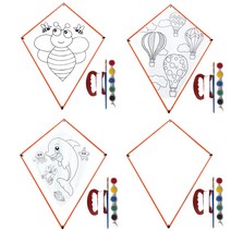 티처스 DIY 컬러링 연만들기 도안 4종 + 얼레실 + 붓 + 물감, 1세트