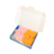 퓨어클링 수세미 파인팝 핑크 + 더블팝 주황, 2개입, 1개