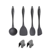 쓰임 심플 실리콘 조리도구 6p 세트, 그레이