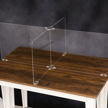 4인용 십자형 아크릴 칸막이 1200 x 700 x 400 mm, 투명