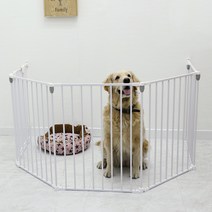 21세기트랜드 접이식 반자동 안전문 울타리 5p, 화이트