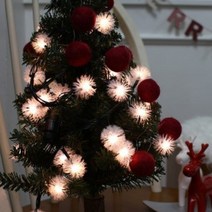 LED 눈꽃 실버선 줄전구 50구, 웜색 (실버선)
