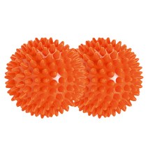 짐닉 소프트마사지볼 지압볼 뷰티 리플렉스볼 8cm 2p, 오렌지, 2개
