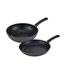 해피콜 몬드 다이아몬드 후라이팬 IH 2종 세트, 블루블랙, 프라이팬 24cm + 궁중팬 24cm