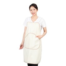 목걸이형 생활방수 앞치마 AV51, 크림베이지, 1개