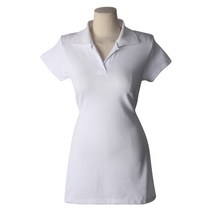 린다샵 마아크 반팔 카라 스트랩 미니 원피스 OPS6376K14