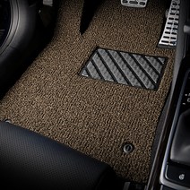 만도 와이드 볼륨쿠션 코일매트 확장형 1+2열, 기아K8 LPI (2륜) 2021.04~, 브라운, 기아