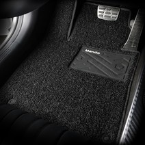 만도 컬러풀 엣지 와이드 볼륨쿠션 카매트 1열 + 2열, 블랙, 테슬라 모델Y 2021.02~