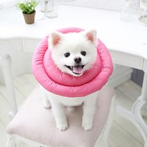 카카몽 반려동물 UFO 쿠션 넥카라 핫핑크 L, 1개