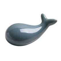 도자기 고래 수저받침, 회색, 1개