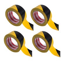 그루터기친구 3 PVC 경고 테이프 노랑 + 검정, 4개