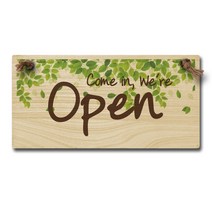 레트로 양면 우드 안내판 WOC-033, 1개, OPEN/CLOSED