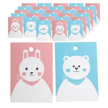 에이치씨엔 무지 택 토끼 250p + 곰 250p 세트, 혼합색상, 1세트