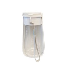 졸리베이비 강아지 산책 접이식 휴대용 물병, 화이트, 1개