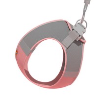 카르노코리아 강아지 마카롱 메쉬 하네스 + 줄 세트 XXS, 핑크