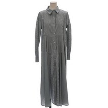 비나인 어디언 스트라이프 주름 원피스