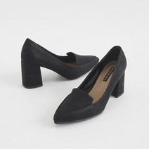 잭앤질 누벅 뾰족코 트임 하이힐 7cm JC1542