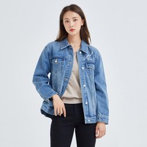 클라비스 여성용 레터 데님자켓