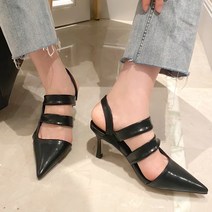 페이퍼먼츠 여성용 쓰리라인 스트랩 스틸레토 구두 00237