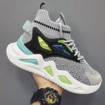 남성용 플라이니트 쿠션 하이탑 스니커즈 YT_RE777