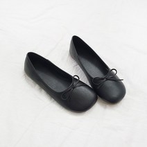 디아 샤론드 둥근코 스퀘어 리본 말랑 플랫슈즈 1cm