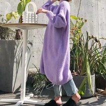 페이퍼먼츠 비비드 컬러 풀오버 니트 롱 스웨터 원피스 00640