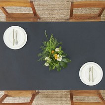 지베아 가죽 방수 캠핑 감성 예쁜 식탁보, 다크그레이 + 블랙, 120 x 80cm
