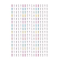 음계 스티커 16줄, 한글버전 A, 1개