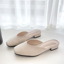V컷팅 스퀘어 뮬슬리퍼 2cm