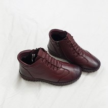 디아 푸니니 밴딩끈 말랑 지퍼 털안감 앵클부츠 3cm