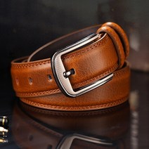 온메이커 남성용 핀버튼 베이직 가죽 기본형 빅사이즈 정장 벨트