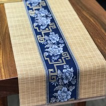 대나무 티 매트 테이블러너, 12 네이비, 30 x 60 cm