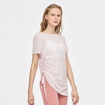 뮬라웨어 여성용 소프트텐 플로우 셔링 숏슬리브 MWNBTS001