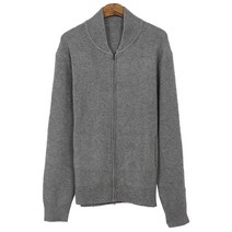 골드퍼센트 여성용 오버핏 포인트로고 스몰넥라인 블루종 니트