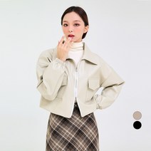 어썸어라운드 여성용 투웨이 레더 자켓