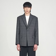 지플리시 남성용 피크드 원 체크 자켓