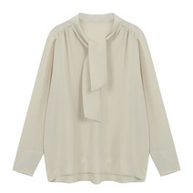 탱커스 여성용 오버핏 스카프넥 블라우스