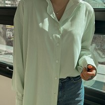 화이트폭스 여성용 베이직스트라이프셔츠