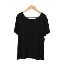 린다샵 여성용 뒷끈 라운드 반팔 티셔츠 T8964K22