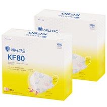 애니가드 꿈꾸는 고래 웰빙 황사 마스크 뉴 프리미엄 소형 KF80, 50개입, 2개, 혼합색상
