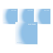 마켓A 그라데이션 점착메모지, 블루티얼스, 4개