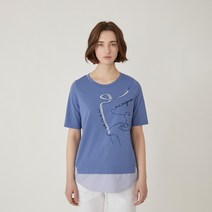올리비아로렌 여성용 드로잉프린트 티셔츠 VVCASYM3241