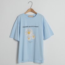 나인 여성용 데이지 프린트 오버핏 티 T-6402