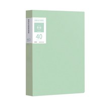 서류정리 A4 클리어파일 40p, 그린, 1개